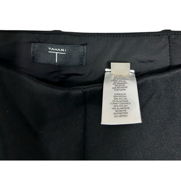 T Tahari Black Ponte Leggings Sz Small Tummy Control Thick Contour 25" Inseam - Picture 4 of 7